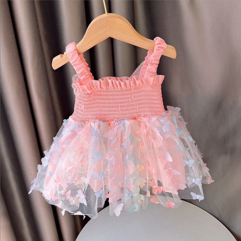 Vestido Tule Infantil Borboletinhas