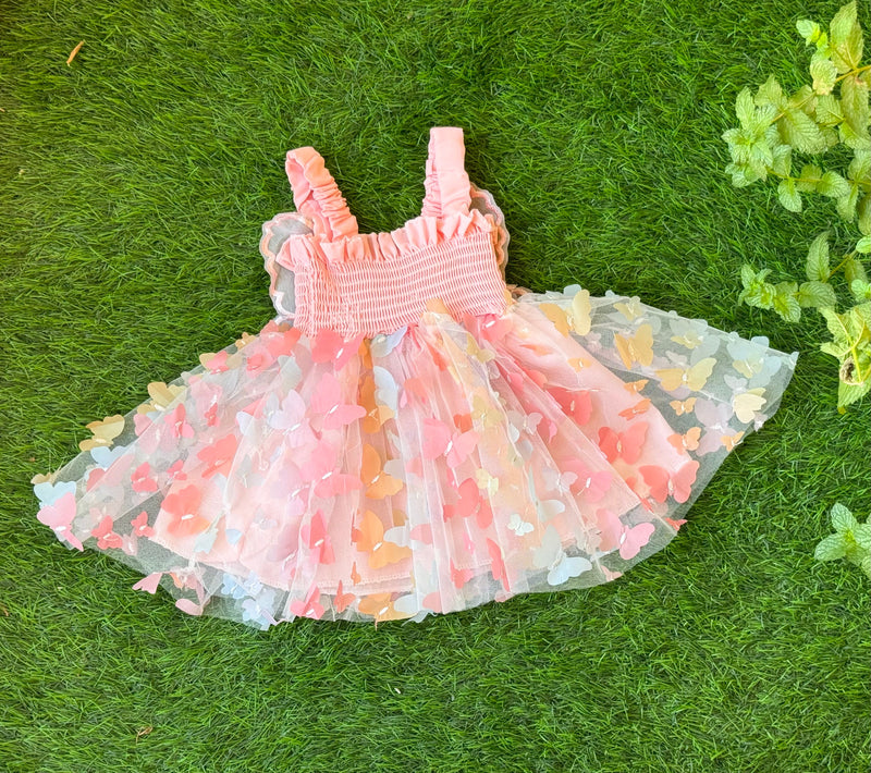 Vestido Tule Infantil Borboletinhas