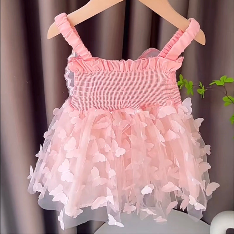 Vestido Tule Infantil Borboletinhas