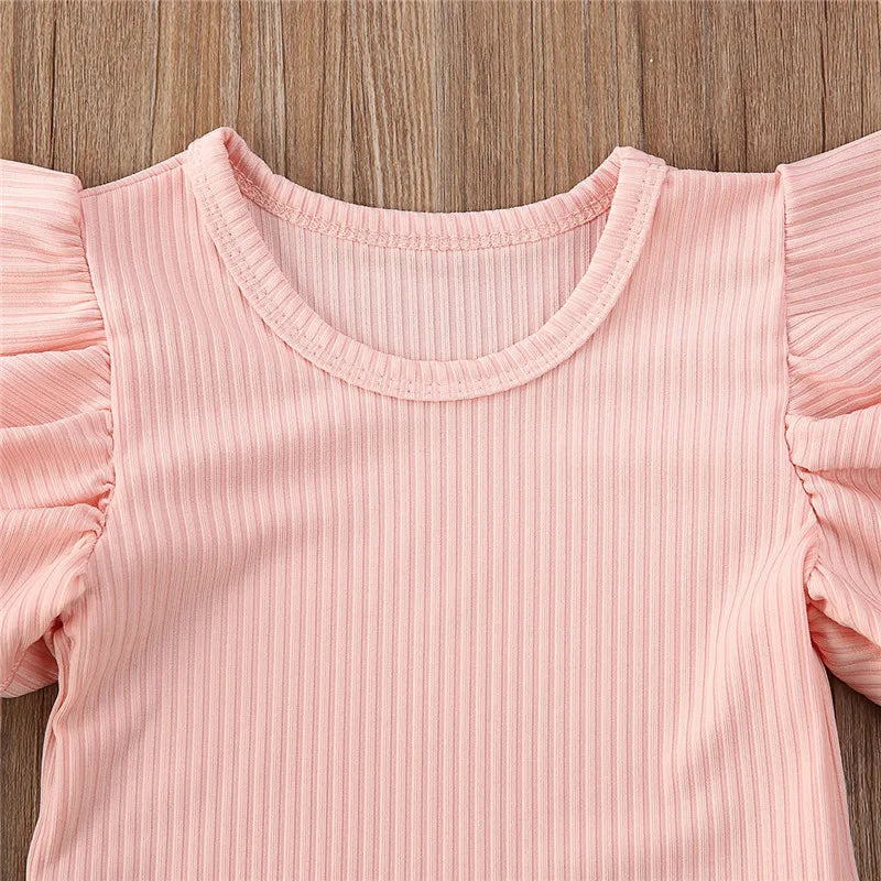 Blusa/Body Baby Infantil Feminina Manga de Babados Cores Variadas - 0 a 18 Meses - PAGUE 2 E LEVE 3