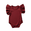 Blusa/Body Baby Infantil Feminina Manga de Babados Cores Variadas - 0 a 18 Meses - PAGUE 2 E LEVE 3