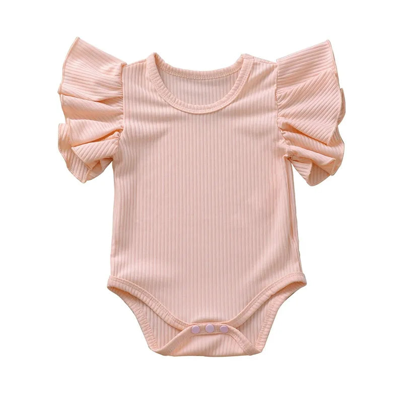 Blusa/Body Baby Infantil Feminina Manga de Babados Cores Variadas - 0 a 18 Meses - PAGUE 2 E LEVE 3