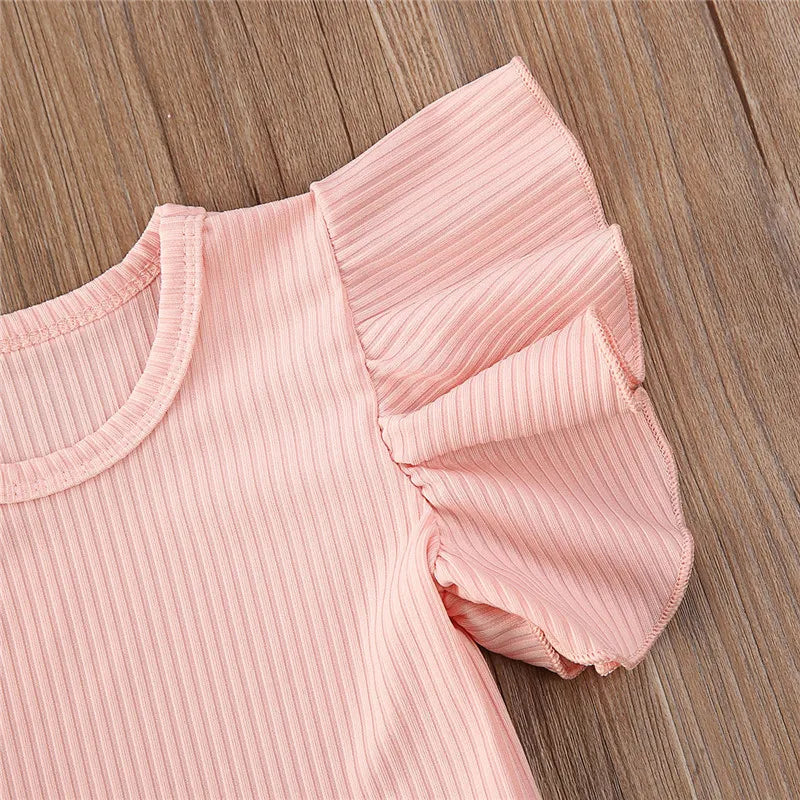 Blusa/Body Baby Infantil Feminina Manga de Babados Cores Variadas - 0 a 18 Meses - PAGUE 2 E LEVE 3