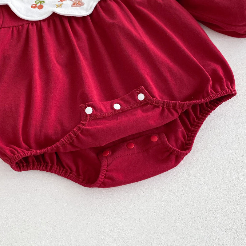 Body Infantil Feminino Vermelho Cereja