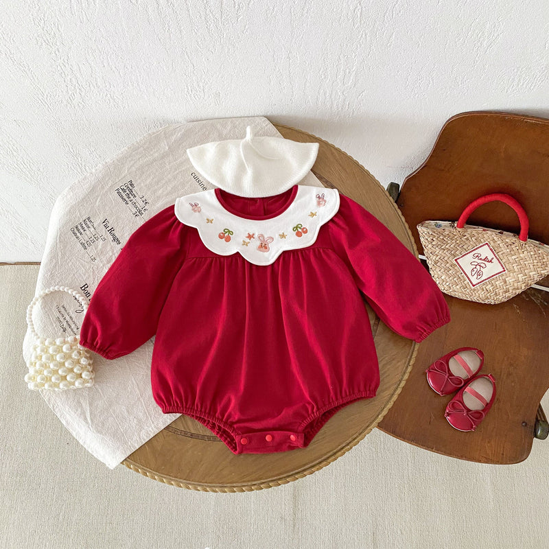 Body Infantil Feminino Vermelho Cereja