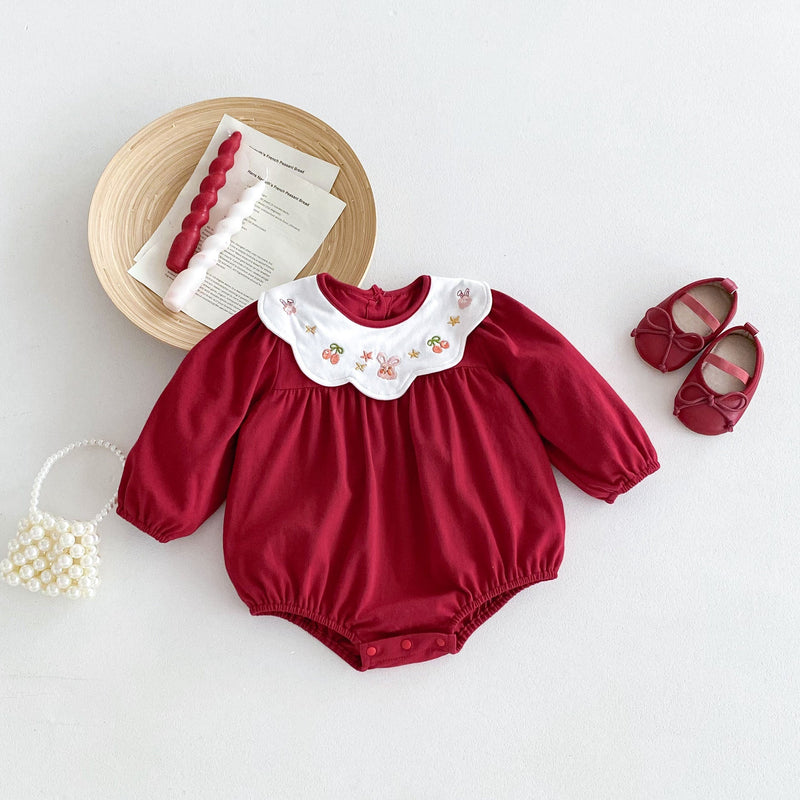 Body Infantil Feminino Vermelho Cereja