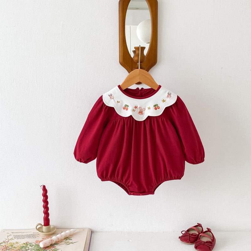 Body Infantil Feminino Vermelho Cereja