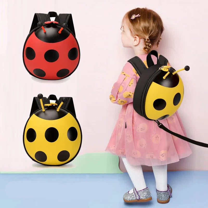 Mochila Infantil Ladybug Com Arnês de Segurança