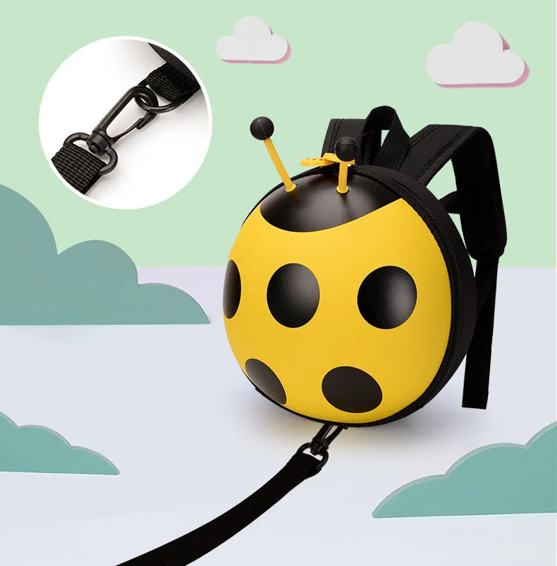 Mochila Infantil Ladybug Com Arnês de Segurança