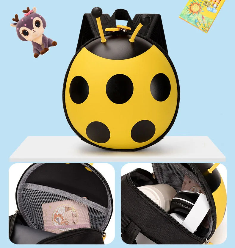 Mochila Infantil Ladybug Com Arnês de Segurança