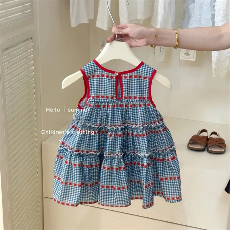 Vestido Infantil Cherry com Bolsinha