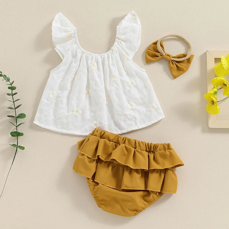 Conjunto Baby Blusa e Tapa Fraldas + Laço de Brinde