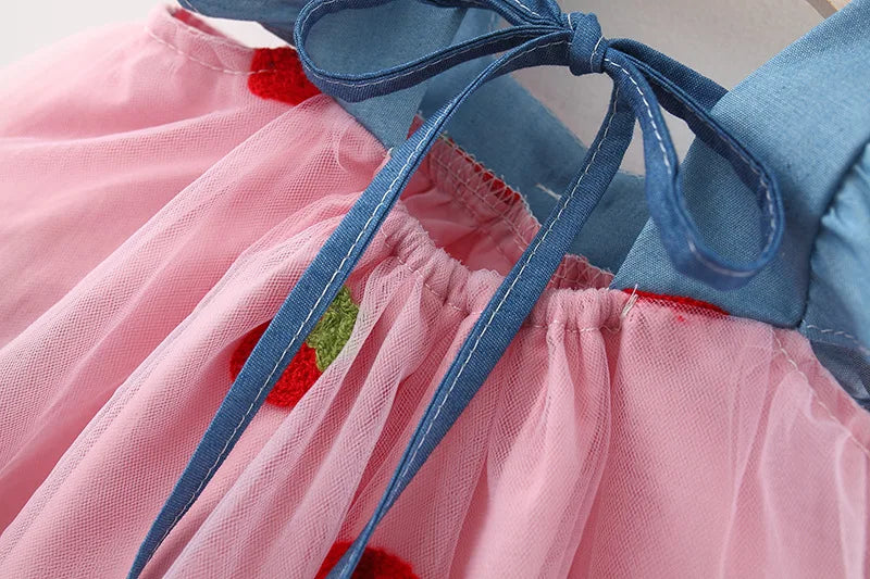 Vestido Infantil Morangos Delicate