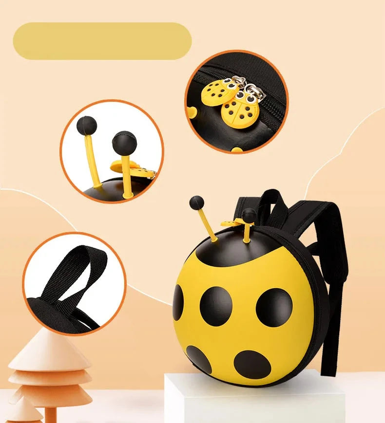 Mochila Infantil Ladybug Com Arnês de Segurança