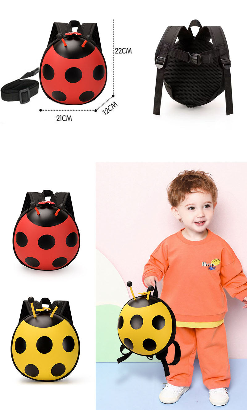 Mochila Infantil Ladybug Com Arnês de Segurança